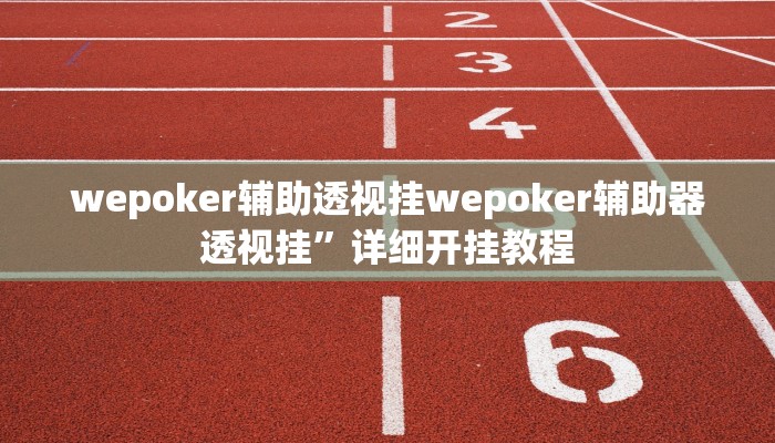 辅助神器wepoker透视挂真的假的(详细开挂教程