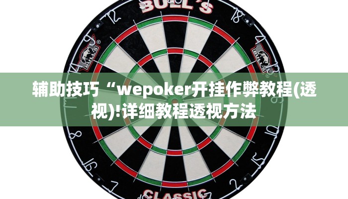 辅助技巧“wepoker开挂作弊教程(透视)!详细教程透视方法