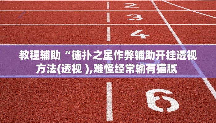 实测辅助wepoker确实可以透视的(原来真的能开挂)