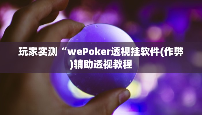 三分钟科普WEPoKeR透视辅助器(辅助外挂+教程