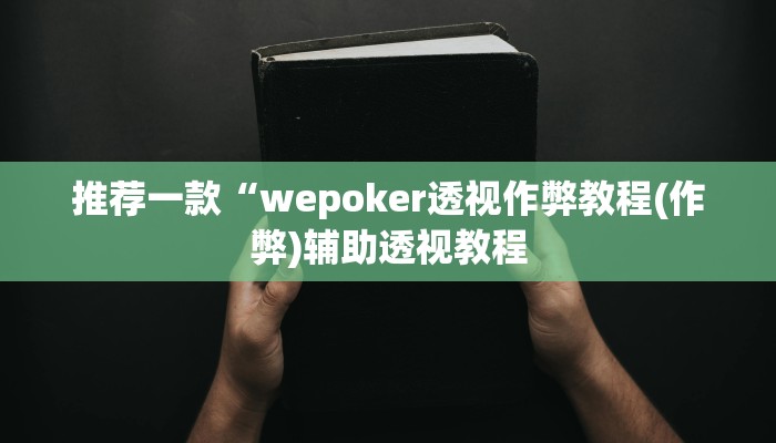 辅助神器wepoker私人局开挂辅助(透视)详细教程