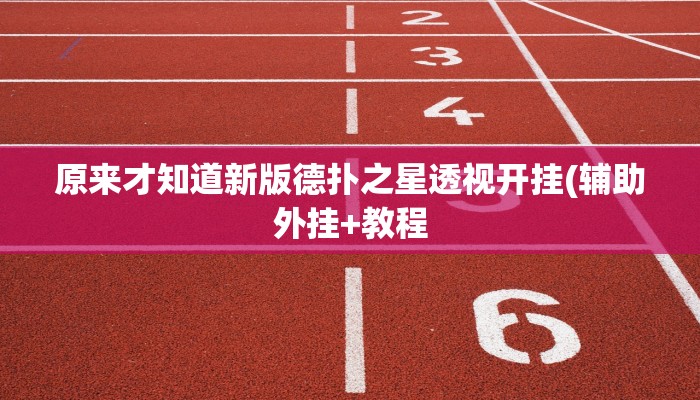 原来才知道wepoker辅助透视(透视)详细教程