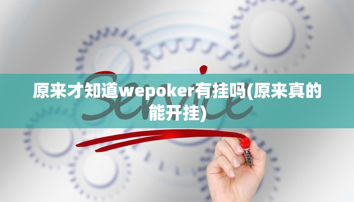 原来才知道wepoker有挂吗(原来真的能开挂)