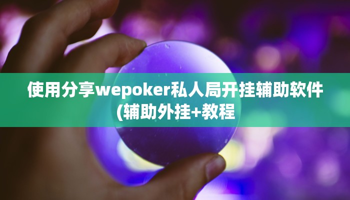 实测辅助wepoker软件作弊挂(详细开挂教程