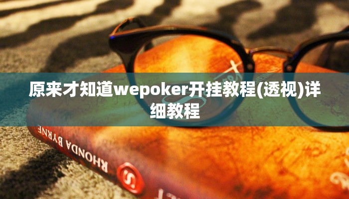 实测教程”wepoker德州辅助软件作弊”开挂详细教程