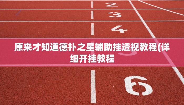 -分钟科普德州wepoker透视作弊(透视)详细教程