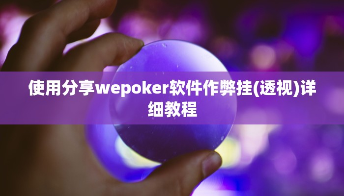 使用分享wepoker软件作弊挂(透视)详细教程