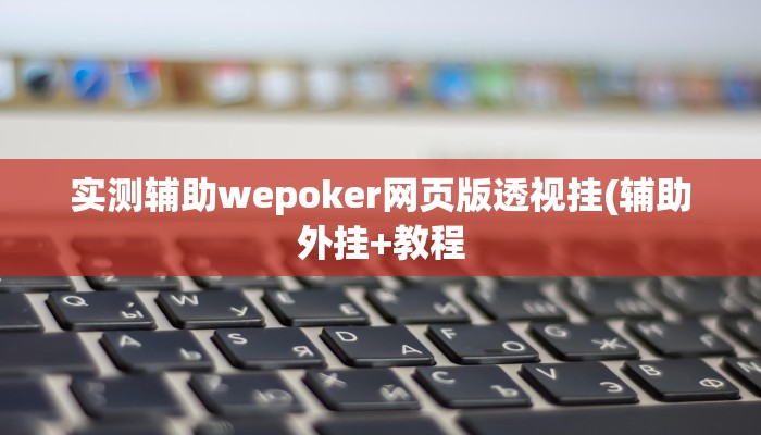 实测辅助wepoker网页版透视挂(辅助外挂+教程