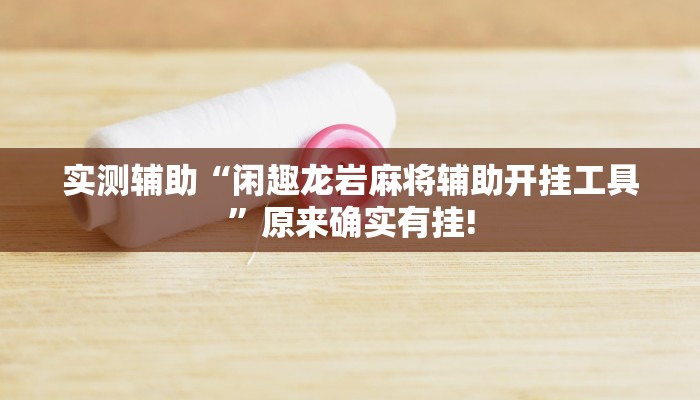 实测辅助“闲趣龙岩麻将辅助开挂工具”原来确实有挂!