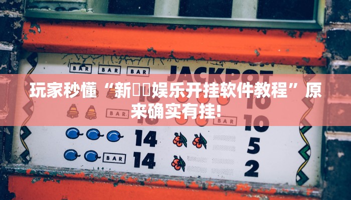 玩家秒懂“新幹線娱乐开挂软件教程”原来确实有挂!