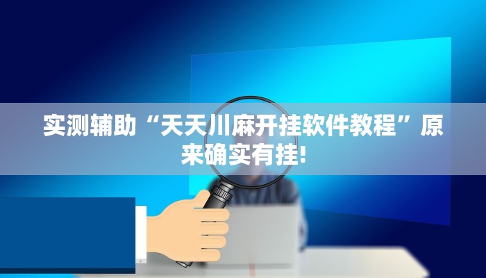 实测辅助“天天川麻开挂软件教程”原来确实有挂!