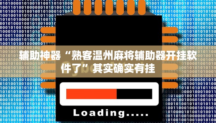 辅助神器“熟客温州麻将辅助器开挂软件了”其实确实有挂