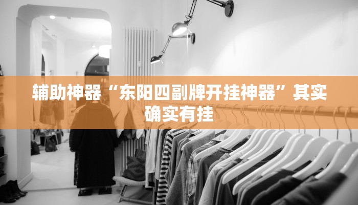 辅助神器“东阳四副牌开挂神器”其实确实有挂