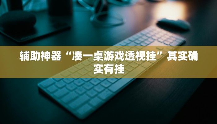 辅助神器“凑一桌游戏透视挂”其实确实有挂