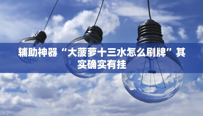 开挂技巧“小松宿松麻将可以开挂吗”详细外挂安装步骤 