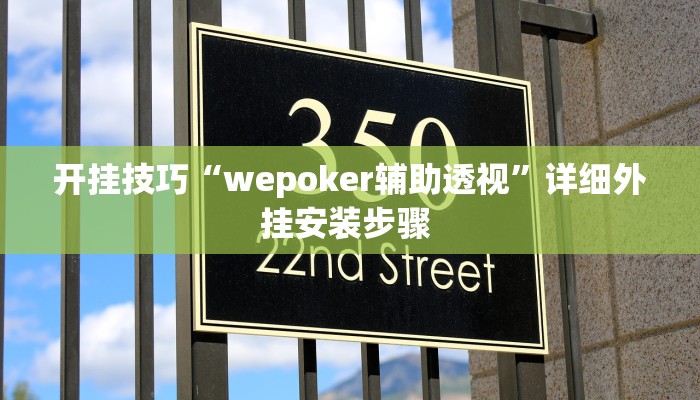 开挂技巧“wepoker辅助透视”详细外挂安装步骤 