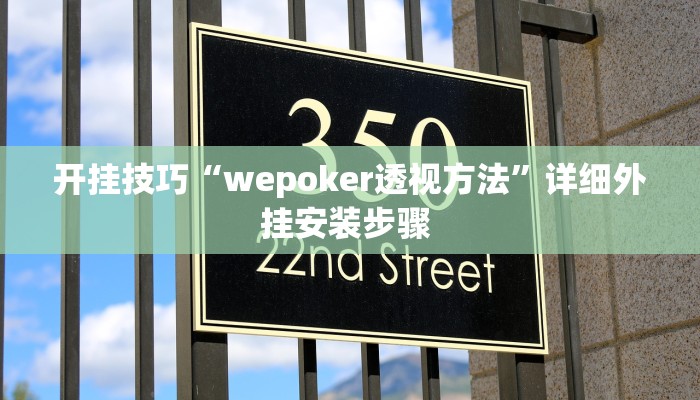 开挂技巧“wepoker透视方法”详细外挂安装步骤 