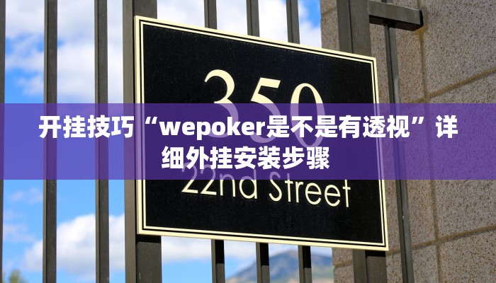 开挂技巧“wepoker是不是有透视”详细外挂安装步骤 