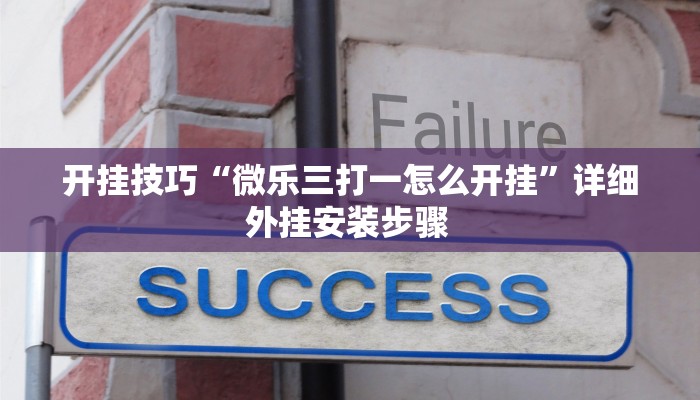 开挂技巧“微乐三打一怎么开挂”详细外挂安装步骤 