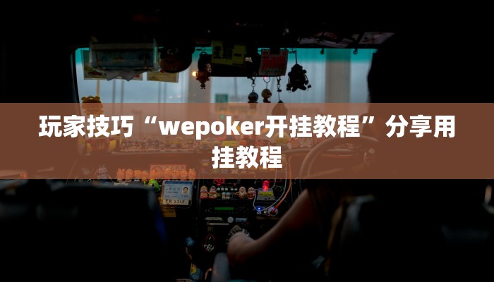玩家技巧“wepoker开挂教程”分享用挂教程 玩家技巧“wepoker开挂教程”分享用挂教程