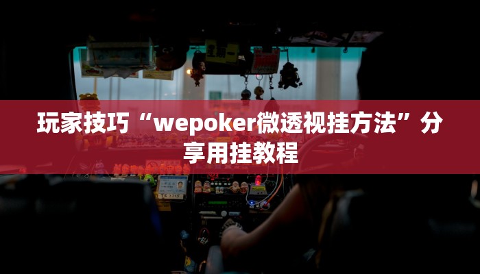 玩家技巧“wepoker微透视挂方法”分享用挂教程 玩家技巧“wepoker微透视挂方法”分享用挂教程