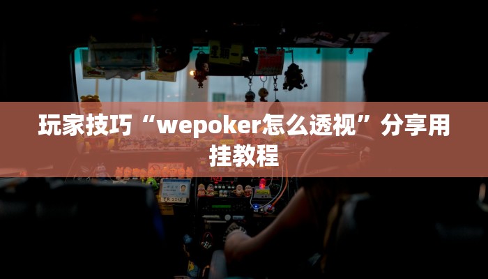 玩家技巧“wepoker怎么透视”分享用挂教程 玩家技巧“wepoker怎么透视”分享用挂教程