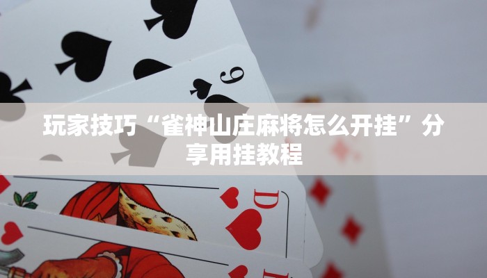玩家技巧“雀神山庄麻将怎么开挂”分享用挂教程 玩家技巧“雀神山庄麻将怎么开挂”分享用挂教程