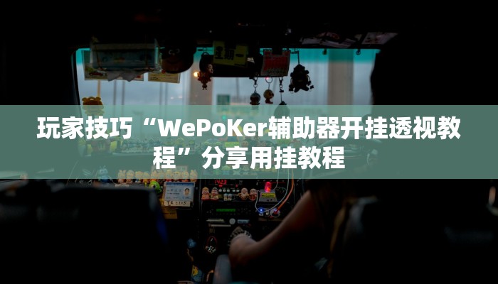 玩家技巧“WePoKer辅助器开挂透视教程”分享用挂教程 玩家技巧“WePoKer辅助器开挂透视教程”分享用挂教程
