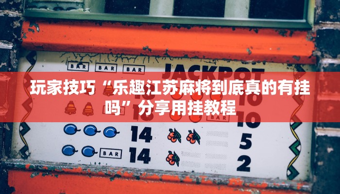 玩家技巧“乐趣江苏麻将到底真的有挂吗”分享用挂教程