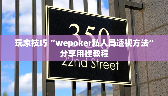 玩家技巧“wepoker私人局透视方法”分享用挂教程 玩家技巧“wepoker私人局透视方法”分享用挂教程