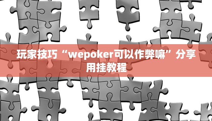 玩家技巧“wepoker可以作弊嘛”分享用挂教程 玩家技巧“wepoker可以作弊嘛”分享用挂教程
