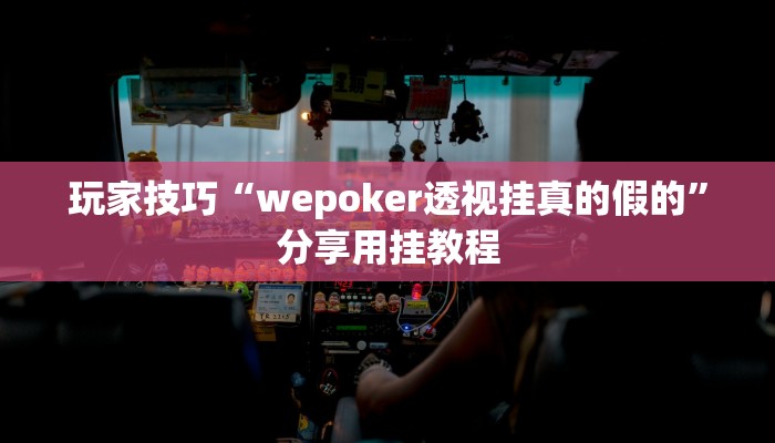 玩家技巧“wepoker透视挂真的假的”分享用挂教程 玩家技巧“wepoker透视挂真的假的”分享用挂教程