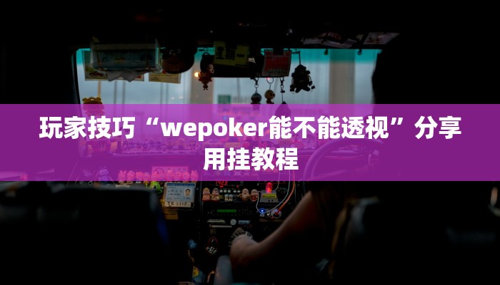 玩家技巧“wepoker能不能透视”分享用挂教程 玩家技巧“wepoker能不能透视”分享用挂教程