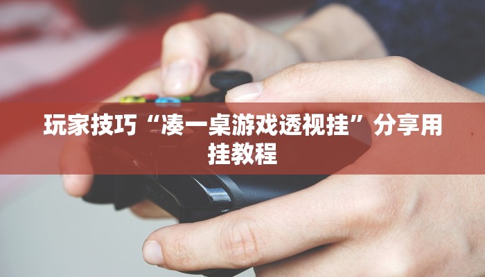 玩家技巧“凑一桌游戏透视挂”分享用挂教程 玩家技巧“凑一桌游戏透视挂”分享用挂教程