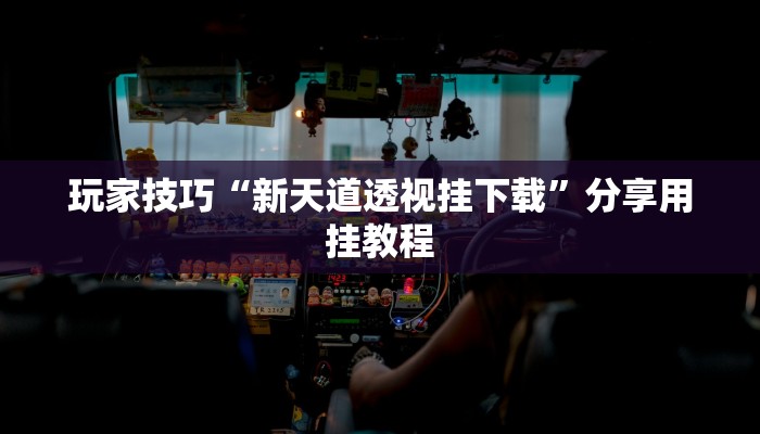 玩家技巧“新天道透视挂下载”分享用挂教程 玩家技巧“新天道透视挂下载”分享用挂教程