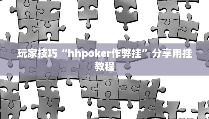玩家技巧“hhpoker作弊挂”分享用挂教程 玩家技巧“hhpoker作弊挂”分享用挂教程