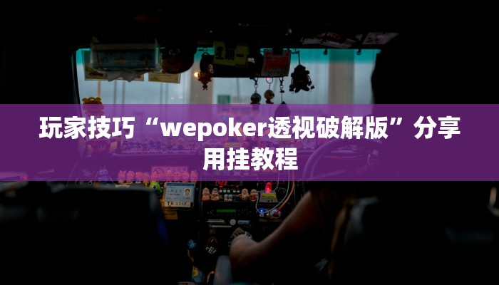 玩家技巧“wepoker透视破解版”分享用挂教程 玩家技巧“wepoker透视破解版”分享用挂教程
